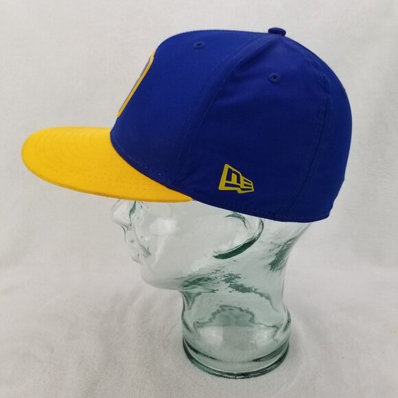 ✅New Era 59FIFTY Milwaukee Brewers Yellow Blue Authentic Baseball Hat Size 6 7/8 - Picture 9 of 9